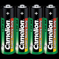 Mignon-Batterie CAMELION Super Heavy Duty, 1,5 V, Typ AA/R6, 4er-Pack