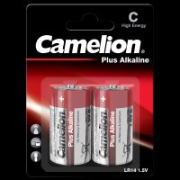 Baby-Batterie CAMELION Plus Alkaline 1,5 V, Typ C/LR14, 2er Blister