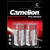 Baby-Batterie CAMELION Plus Alkaline 1,5 V, Typ C/LR14, 2er Blister
