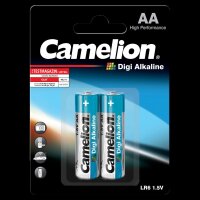 Mignon-Batterie CAMELION Digi Alkaline 1,5 V, Typ AA/LR6, 2er Blister