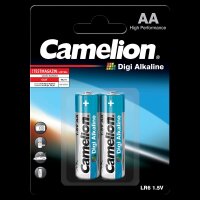 Mignon-Batterie CAMELION Digi Alkaline 1,5 V, Typ AA/LR6, 2er Blister