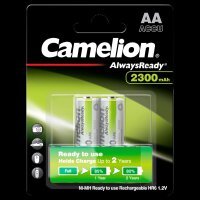 Mignon-Akku CAMELION AlwaysReady NiMH, 2300mAh, Typ AA, 2er-Blister