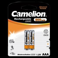 Micro-Akku CAMELION 1,2V, 800 mAh, Typ AAA, NiMH, 2er-Blister