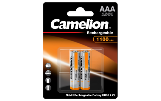 Micro-Akku CAMELION 1,2 V, 1.000 mAh, Typ AAA, NiMH, 2er-Blister