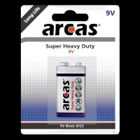 Block-Batterie Super Heavy Duty 9V, Typ 6F22, 1er-Blister