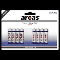 Micro-Batterie Super Heavy Duty 1,5V, Typ AAA/R03, 8er-Pack
