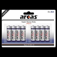Mignon-Batterie Super Heavy Duty 1,5V, Typ AA/R06, 8er-Pack