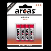 Micro-Batterie Alkaline 1,5V, Typ AAA/LR03, 4er-Pack