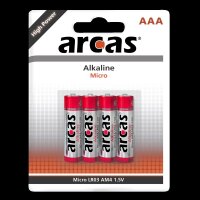 Micro-Batterie Alkaline 1,5V, Typ AAA/LR03, 4er-Pack