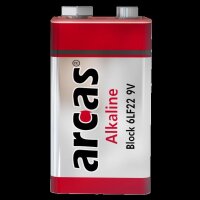 Block-Batterie Alkaline 9V, Typ 6LF22, 1er-Blister