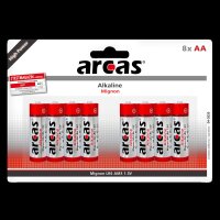 Mignon-Batterie Alkaline 1,5V, Typ AA/LR6, 8er-Pack