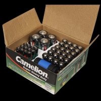 CAMELION Super Heavy Duty Set 40-tlg, 24xAA Mignon, 12xAAA Micro, 4xC Baby