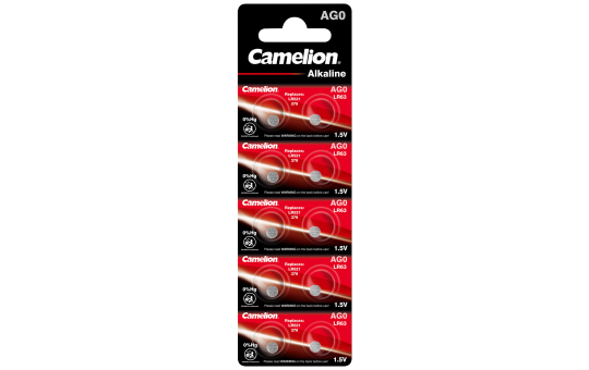 Knopfzelle CAMELION, AG0, 1,5V, Alkaline, 10er-Blister