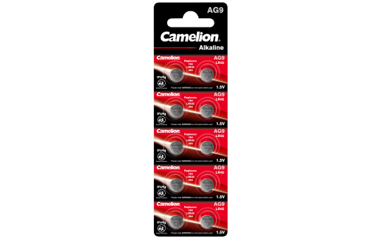 Knopfzelle CAMELION, AG9, 1,5V, Alkaline, 10er-Blister
