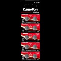 Knopfzelle CAMELION, AG10, 1,5V, Alkaline, 10er-Blister