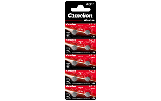 Knopfzelle CAMELION, AG11, 1,5V, Alkaline, 10er-Blister