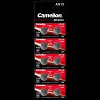 Knopfzelle CAMELION, AG12, 1,5V, Alkaline, 10er-Blister