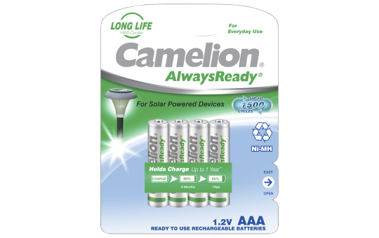 Micro-Akku CAMELION 1,2V, 600mAh, Typ AAA, NiMH, 4er-Blister