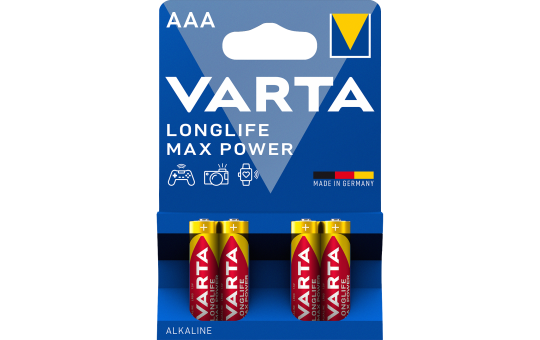 Micro-Batterie VARTA MAX-TECH 1,5 V, Typ AAA, 4er-Blister