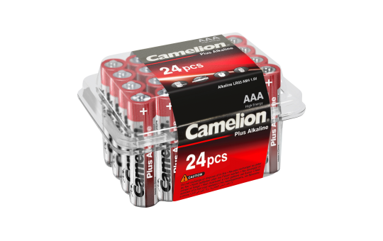 Micro-Batterie CAMELION Plus Alkaline, 1,5 V, Typ AAA/LR03, 24er-Haushaltspack