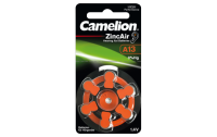Knopfzelle CAMELION, A13, Zink-Luft, 6er-Blister