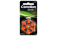 Knopfzelle CAMELION, A13, Zink-Luft, 6er-Blister