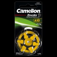 Knopfzelle CAMELION, A10, Zink-Luft, 6er-Blister