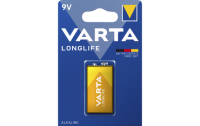9V-Batterie VARTA LONGLIFE Alkaline, 1,5 V, 1er-Blister