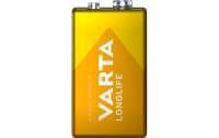 9V-Batterie VARTA LONGLIFE Alkaline, 1,5 V, 1er-Blister