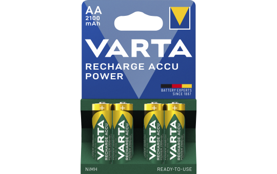Mignon-Akku VARTA LONGLIFE ACCU Ready2Use, Ni-MH, 2.100mA, Typ AA, 4er-Blister
