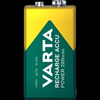 9V-Akku VARTA POWER ACCU Ready2Use, Ni-MH, 200mA, Typ 9V Block, 1er-Blister