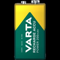 9V-Akku VARTA POWER ACCU Ready2Use, Ni-MH, 200mA, Typ 9V Block, 1er-Blister