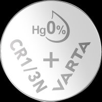Lithium-Knopfzelle VARTA CR1/3n, CR11108, 170mAh, 3V, 1er-Blister