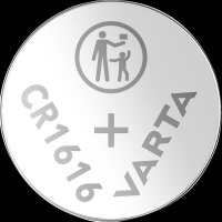 Lithium-Knopfzelle VARTA CR 1616, 55mAh, 3V 1er-Blister