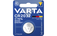 Lithium-Knopfzelle VARTA CR 2032, 230mAh, 3V, 1er-Blister