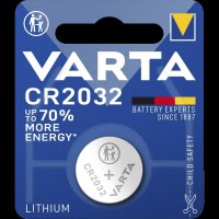 Lithium-Knopfzelle VARTA CR 2032, 230mAh, 3V, 1er-Blister