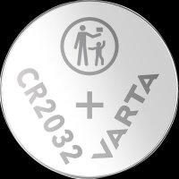 Lithium-Knopfzelle VARTA CR 2032, 230mAh, 3V, 1er-Blister