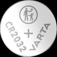 Lithium-Knopfzelle VARTA CR 2032, 230mAh, 3V, 1er-Blister