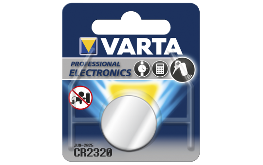 Lithium-Knopfzelle VARTA CR 2320, 135mAh, 3V, 1er-Blister