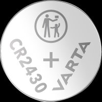 Lithium-Knopfzelle VARTA CR 2430, 280mAh, 3V, 1er-Blister