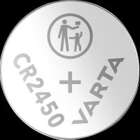 Lithium-Knopfzelle VARTA CR 2450, 560mAh, 3V, 1er-Blister