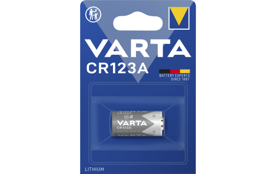 Lithium-Photobatterie VARTA CR 123A, 3 V, 1er-Blister