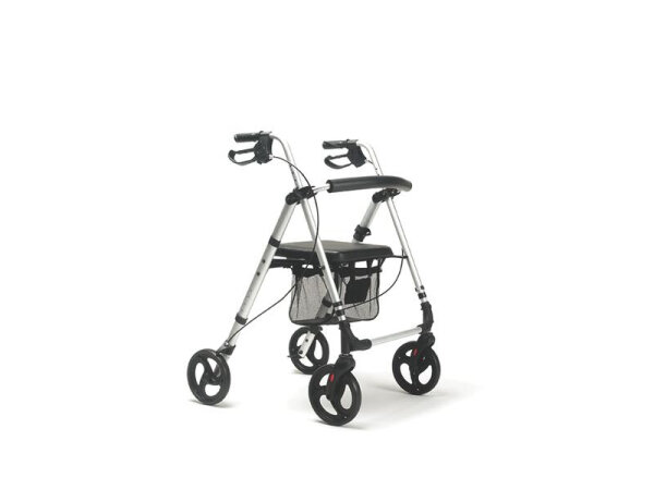 Leichtgewicht-Rollator Eco-Plus mit Korb, Stockhalter>>>>Farbe: carbon
