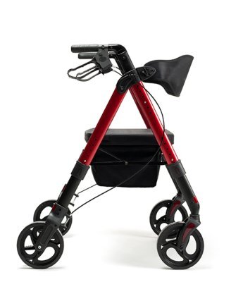 Rollator Goliat m.Sitz-u.,Rückenstütze,rot(Vermeiren),