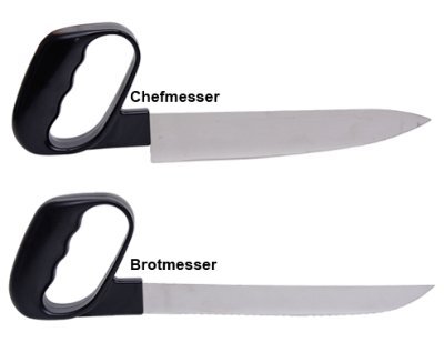 Chefmesser m.Rundgriff schwarz,(Sundo),