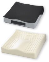 Sitzkissen Kalli Form 40 - 120 kg mit Pharmatex PU-Bezug, grau-schwarz>>>>48 x 40 cm