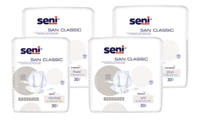 Inkontinenzvorlage Seni San Classic Normal (1 Karton: 4 x 30 Stück)>>>>