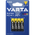 Micro-Batterie VARTA Super Heavy Duty Zink-Kohle, Typ AAA, R03, 1,5V, 4er-Pack