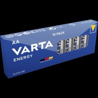 Mignon-Batterie VARTA Energy Alkaline, Typ AA, LR06, 1,5V, 10er Pack