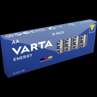 Mignon-Batterie VARTA Energy Alkaline, Typ AA, LR06, 1,5V, 10er Pack
